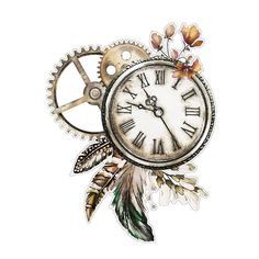 Cute Clock, Vintage Clipart, Desain Editorial, Watch Tattoos, Tatuaje A Color, Decoupage Vintage, Vintage Clock, Vintage Images, New Tattoos