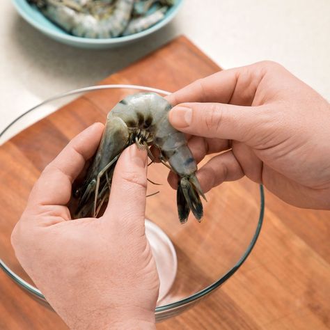 How to Clean Shrimp | Steps for Peeling and Deveining Shrimp Cleaning Shrimp, How To Clean Shrimp, How To Peel Shrimp, How To Make Shrimp, How To Devein Shrimp, Frozen Shrimp, Seafood Dinner, Shrimp Recipes, Cooking Tools