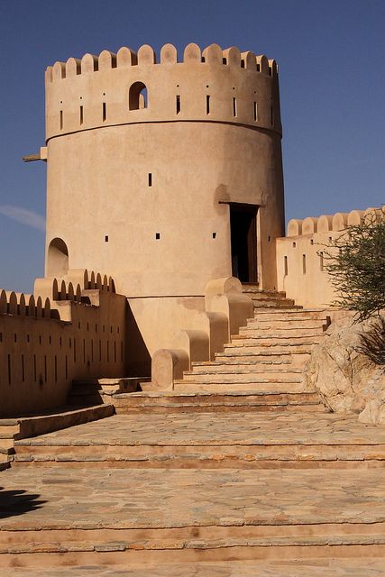 Nakhal Fort is one of the most prominate historical monuments in The Sultanate of Oman. by Retlaw Snellac, via Flickr Sultan Qaboos, Rocky Hill, Sultanate Of Oman, Arabian Peninsula, Western Asia, Cultural Architecture, Historical Monuments, The Fort, Interesting Places