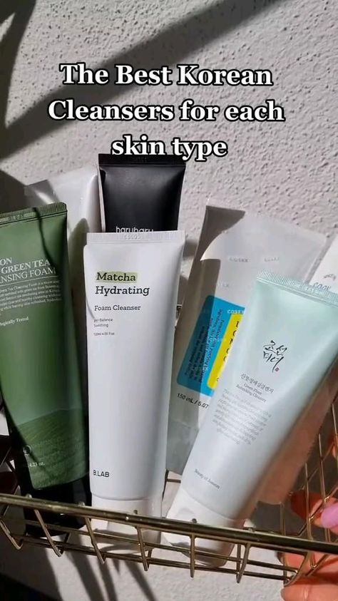 Best Korean Cleansers For Your Specific Skin Type Skincare Acne Prone Skin, Korean Cleanser, Skincare Routine And Products, Skincare For Combination Skin, Beginner Skin Care Routine, Gentle Face Cleanser, Korean Skin Care Secrets, Perfect Skin Care Routine, Korean Skincare Routine