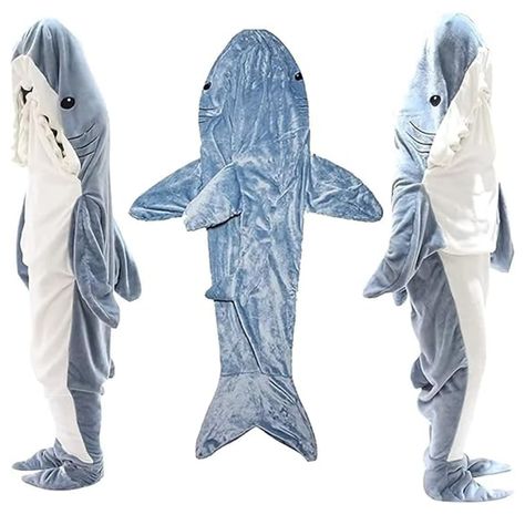 PRICES MAY VARY. Premium Materials: Our Shark Onesie Is Made Of Super Soft Flannel Fleece Fabric.Comfortable And Lightweight,Warm And Durable.Shark That Can Change Color: Gently Stroke The Surface Of The Shark, You Will Find That The Shark Will Change Between Light Blue And Dark Blue,Magical Shark Toys.It'S Machine Washable! Unique Design: The Wearable Shark Blanket Stands Out With Its Distinctive Design Resembling A Shark.It Is Ingeniously Crafted To Wrap Around The Body,Enabling The Wearer To Onesie Blanket, Shark Sleeping Bag, Shark Onesie, Shark Blanket, Shark Pajamas, Shark Blankets, Shark Costumes, Shark Hoodie, Shark Lover