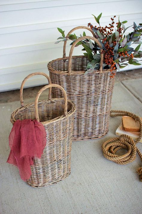 PRICES MAY VARY. Find basket that are more than just storage space add a unique flair to any space in your home. This basket makes it easier to find what you need and keeps the room looking neat and well arranged.FeaturesMaterial: Wicker Product Size: 16"L x 9"W x 27"H Made In China All our products are hand-made. The hand-made quality and craftiness of our products is what sets our company apart. Color and size variations often occur and are not considered flaws. Hand-molded clay, hand-painted Living Room With Baskets, Baskets For Console Table, Baskets In Front Of Fireplace, Cottage Accessories, Spring Entryway Decor, Tall Wicker Basket, Basket Filler Ideas Decorative, Amazon Home Finds, Wicker Basket Decor Ideas