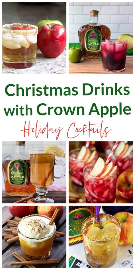 Crown Royal Regal Apple is the perfect base for your favorite drinks this holiday season. These crown apple cocktails all have a crisp apple flavor and are great any time of year. Crown Royal Flavors, Drinks To Make With Crown Apple, Drinks Alcohol Recipes New Years, Shots With Crown Royal, Washington Apple Drink Crown Royal, Crown Royal Punch Drink Recipes, Crown Royal Drinks Apple, Cocktails With Crown Apple, Crown Apple Punch Recipes