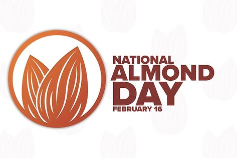 National almond day february 16 holiday ... | Premium Vector #Freepik #vector #logo-poster #silhouette-logo #poster-illustration #logo-illustration Almond Logo, Poster Silhouette, Badam Milk, Poster With Text, Joy Logo, Logo Reference, Silhouette Logo, Logo Poster, Islamic Calligraphy Painting