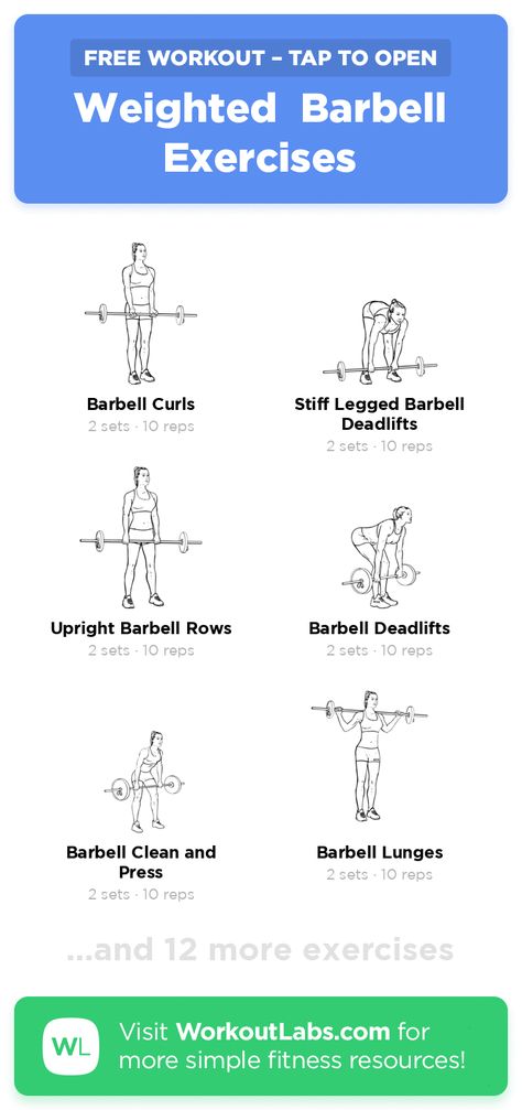 Bar Weight Workout Women, Barbell Leg Workout For Women, Barbell Exercises For Women, Weighted Bar Exercises, Barbell Workout For Women Glutes, Beginner Barbell Workout For Women, Bar Bell Workout, Barbell Workout At Home, Barbell Leg Workout