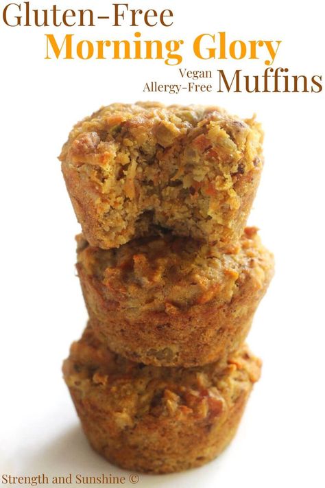 Allergen Free Muffins, Gluten Free Morning Glory Muffins, Gluten Free Carrot Muffins, Morning Glory Muffins Healthy, Carrot Muffin Recipe, Healing Soup, Glory Muffins, Morning Glory Muffins, Muffins Vegan