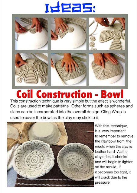 Daz Clay Ideas, Coil Work In Clay, Ceramic Projects For Middle School, Clay Templates Patterns, Functional Clay Projects, Ceramics Room, Coil Projects, Ceramic Tutorials, Types Of Clay