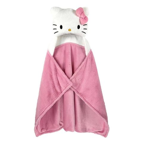 Wrap yourself in Hello Kitty… literally. This hooded blanket is everything a true Hello Kitty fan would need. It’s cozy, and Hello Kitty is iconic as always. Bring this blanket to life by wrapping yourself up in the super soft coziness. Whether you are snuggling up to watch television or preparing to make a Tik Tok, Hello Kitty is your perfect sidekick. Hello Kitty Baby Stuff, Cute Hello Kitty Sleepwear For Lounging, Baby Hello Kitty Clothes, Cute Hello Kitty Sleep Sets, Hello Kitty Print Hooded Winter Hoodie, Hello Kitty Baby Clothes, Pink Hello Kitty Sleepwear Sets, Raven Outfits, Nice Animals