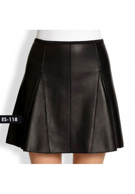 Women's Genuine Leather Kick Pleat Skirt (RES-118) Kick Pleat Skirt, Pleat Skirt, Kick Pleat, Faux Leather Skirt, Leather Mini Skirts, Lambskin Leather, Pleated Skirt, Leather Skirt, Genuine Leather