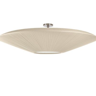 Siam breathes a certain oriental air derived from the inverted shade. It takes its essence from Mei and offers a soft cascading light. These luminaires can be grouped in varying compositions, superposing shades partially one over the other, and creating a perfect mural for any space. | Bover Siam 8-Light 78.7" Flush Mount White/Brown 28.35 x 59.06 x 78.74 in | APXS1659_70977935_70977936 | Wayfair Canada Flush Mount Lights, Light Fixtures Flush Mount, Lighting Design Interior, Pattern White, 7 H, Oil Rubbed Bronze, Polished Brass, Design Interior, Polished Nickel