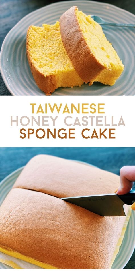 Not To Sweet Desserts, Picnic Sweets Ideas, Easy Foreign Desserts, Taiwanese Food Recipe, Asian Cake Recipe, Honey Sponge Cake, Chinese Bakery Recipes, Easy Asian Dessert Recipes, Honey Sponge Cake Recipe