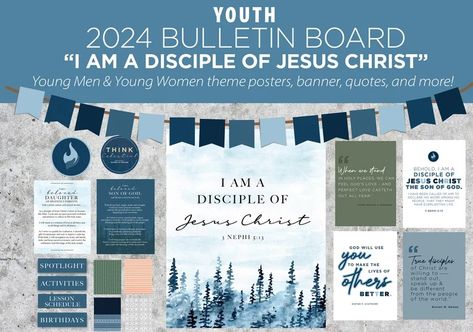 Youth Bulletin Board Kit, 2024 LDS Youth Theme, 2024 LDS Young Women Theme, I Am a Disciple of Jesus Christ, 3 Nephi 5:13 - Etsy Young Women Bulletin Board 2024, 2024 Lds Youth Theme Bulletin Board, Lds Yw Theme 2024, 2024 Youth Theme Lds, Lds Yw Theme, Lds Young Women Theme, Goal Sheets, Young Women Lesson Helps, Lds Youth Theme