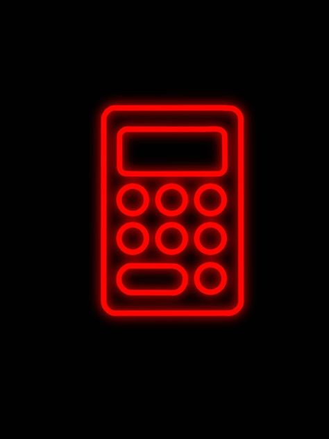 Neon Red Calculator Icon, Red App Icons Aesthetic Neon, Red And Black Neon App Icons, Neon Red Aesthetic Icons For Apps, Dark Red And Black Icons For Apps, Spider App Icon, Red Neon App Logos, App Icons Spiderman, Red Neon Icons For Apps