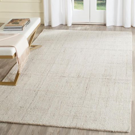 Safavieh Abstract Ivory/Beige 8 ft. x 10 ft. Area Rug - ABT141D-8 - The Home Depot Striped Area Rug, Eclectic Area Rug, Living Room Area, Viscose Rug, Solid Area Rugs, Rug Ivory, Rug Direct, Handmade Modern, Ivory Rug