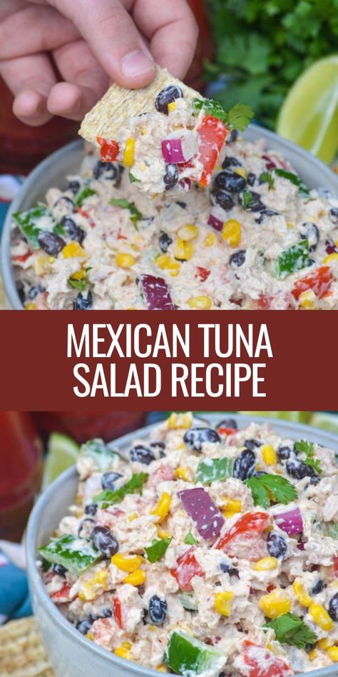 Mexican Tuna Salad Recipe, Mexican Tuna Salad, Mexican Tuna, Best Tuna Salad Recipe, Best Tuna Salad, Tuna Salad Recipe, Lost 100 Pounds, Healthy Food Facts, Tuna Recipes