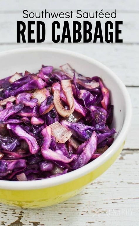 Sauteed Purple Cabbage Recipes, Purple Food Entree, Braised Purple Cabbage Recipe, Sauteed Red Cabbage Recipes, Recipes For Red Cabbage, Purple Cabbage Recipe Cooked, Purple Cabbage Recipe, Purple Cabbage Recipes, Sauteed Red Cabbage