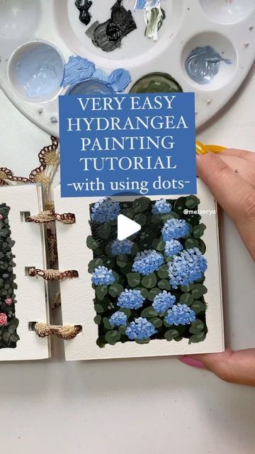 How To Paint Hydrangeas Acrylic Step By Step, Diy Hydrangea Painting, Hydrangea Drawing Tutorials, Acrylic Painting Of Hydrangeas, Hydrangea Art Drawing, How To Paint Hydrangeas Step By Step, How To Draw A Hydrangea Step By Step, Gouache Hydrangea, How To Paint Hydrangeas Easy