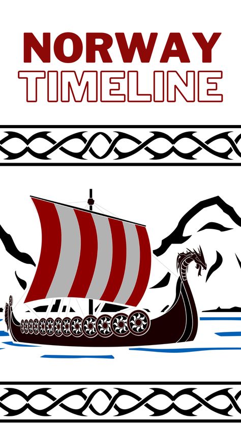 Take a journey through Norwegian history with this easy-to-follow Norway timeline. From prehistory to the Vikings through to the Oil Age of Norway. Norway Traditions, Norway History, Norway Infographic, Norway Map, Norway Vacation, Norwegian Clothing, Scandinavian History, Norway Viking, Human Settlement