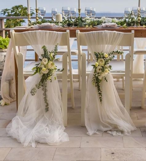 Wedding Alternatives, Burlap Chair Sashes, Burlap Chair, Riverside Wedding, Wedding Chair Sashes, Wedding Dresses 50s, Wedding Background Decoration, Wedding Chair Decorations, Chair Sash