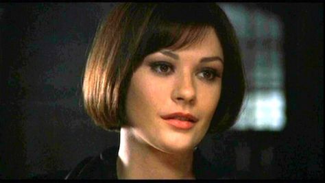 Characters With Short Black Hair, Bond Women, Hair Movie, Short Black Hair, Zeta Jones, Black Bob, Catherine Zeta Jones, Short Black Hairstyles, Haircuts For Long Hair