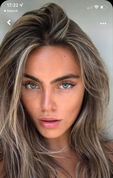 Brown Hair With Blonde Face Framing, Framing Blonde Highlights, Ashy Mushroom Brown Hair, Ash Dark Blonde Hair, Ash Blonde Highlights On Brown Hair, Blonde Partial Highlights On Brown Hair, Brown With Ash Blonde Highlights, Hair Ideas Balayage, Blonde Brown Hair