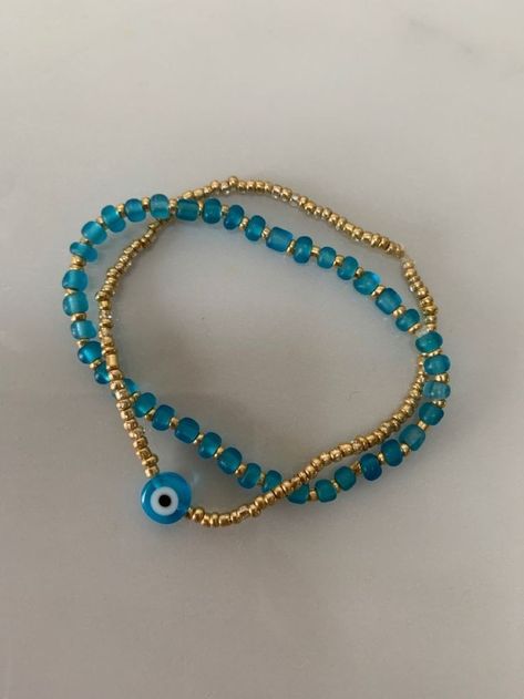 Trendy Beaded Bracelets, Evil Eye Beaded Bracelet, Anting Manik, Diy Beaded Rings, Bracelet Evil Eye, Preppy Jewelry, Beaded Jewelry Necklaces, Bracelets Handmade Diy, Indie Jewelry