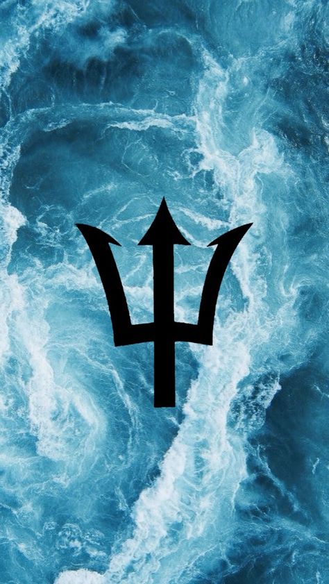 Poseidon Wallpaper Iphone, Trident Aesthetic, Trident Wallpaper, Cool Percy Jackson Wallpapers, Heroes Of Olympus Wallpaper Iphone, Poseidon Aesthetic, Percy Jackson Lockscreen, Phone Wallpaper Pjo, Poseidon Drawing