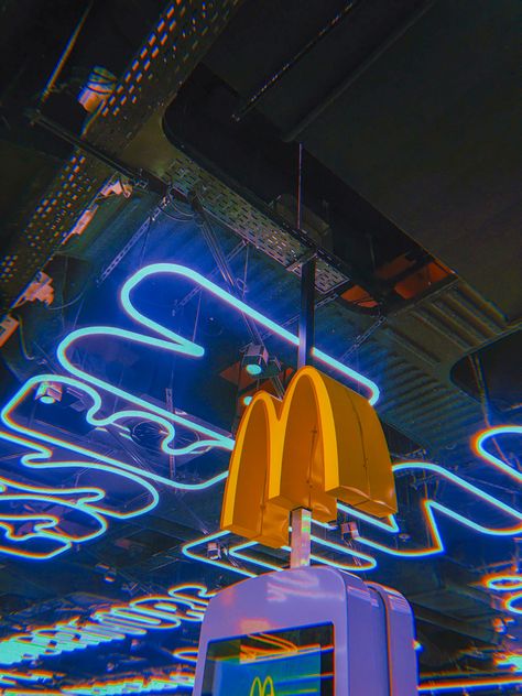 Alt indie high saturation edit for mcdonalds High Saturation Aesthetic, Mcdonalds At Night, Saturation Aesthetic, Alt Indie, Summer Nights, At Night, Amsterdam, Mood Board, Neon