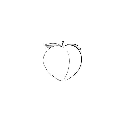 Peach Tattoo Fine Line, Peach Line Tattoo, Small Peach Tattoo Simple, Peach Emoji Tattoo, Peach On Buttcheek Tattoo, Peach Tattoo Small Outline, Dainty Peach Tattoo, Peach Outline Tattoo, Small Peach Tattoo