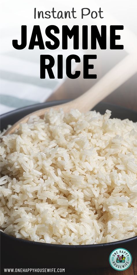 Cooking jasmine rice in the Instant Pot is so quick and easy. Plus it yields perfect results every time. #jasmine #rice #recipe #pressurecooker #instantpot #quick #easy Jasmine Rice In Instant Pot, Fluffy Rice Recipe, Cook Jasmine Rice, Instant Pot Jasmine Rice, Perfect Jasmine Rice, Freezing Cooked Rice, Jasmine Rice Recipe, White Jasmine Rice, Rice In The Instant Pot