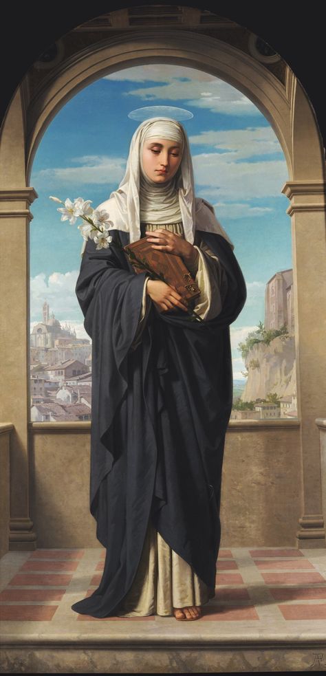 Saint Catherine Of Siena, Dominican Order, Catherine Of Siena, Catholic Artwork, St Catherine Of Siena, Saint Catherine, St Catherine, Blessed Virgin Mary, Catholic Art