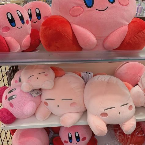 Kirby Stuffed Animal, Kirby Plush Aesthetic, Nintendo Plushies, Kirby Pillow, Kirby Random, Kirby Room, Kirby Plushies, Kirby Collection, Japanese Plushies