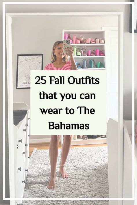 Discover simple and cute fall fashion for your Bahamas getaway! Embrace the casual island vibe with our aesthetic outfit ideas. Pack light, feel right - click here for your Bahamas style guide! 🌴👗 Bahamas Capsule Wardrobe, What To Wear To The Bahamas, Bahamas Cruise Outfit Ideas, Tropical Cruise Outfit Ideas, Tropical Winter Outfit, Atlantis Bahamas Outfits, Outfits For Bahamas Vacation, Bahamas Aesthetic Outfits, Carribean Outfit