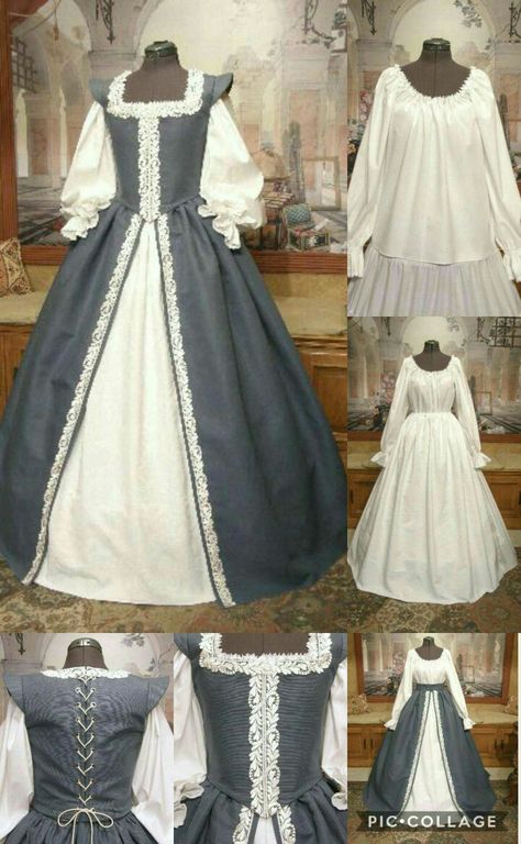 All the pieces to a woman's Renaissance Faire dress Class Dress, Medieval Clothes, Medieval Costume, Old Dresses, Keeping It Simple, Medieval Dress, Medieval Clothing, Middle Class, Fantasy Dress