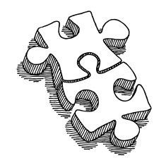 Two Things That Go Together, 3d Puzzle Piece Drawing, Puzzle Piece Drawing Ideas, Unity Drawing Ideas, Puzzle Piece Drawing, Teamwork Drawing, Portfolio Art Ideas, Puzzle Doodle, Puzzle Peice