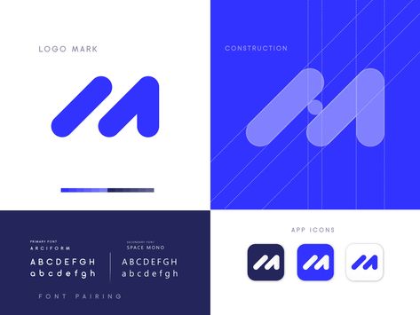 M modern letter logo design | Logo Design | Logo 2020 | Behance Designer Logo Design, Graphic Designer Logo, Letter M Logo, Logo Design Concept, Portfolio Logo, Logo Design Branding, Designer Logo, Font Pairing, Letter Logo Design