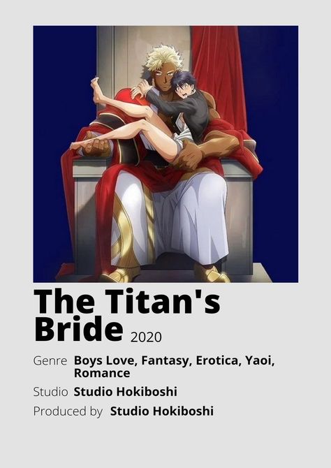 A Titans Bride, The Titans Bride, Titan Bride, The Titan's Bride Manga, Anime Minimalist Poster, Titan Manga, Best Romance Anime, Animes To Watch, Good Anime To Watch