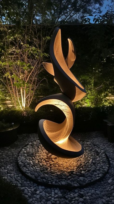 Outdoor Wood Sculpture, Plant Box Design, Closet Offices, Cozy Closet, Lighting Sculpture, Happy Environment, Amazing Interior Design, Modern Restaurant Design, Outdoor Lighting Design