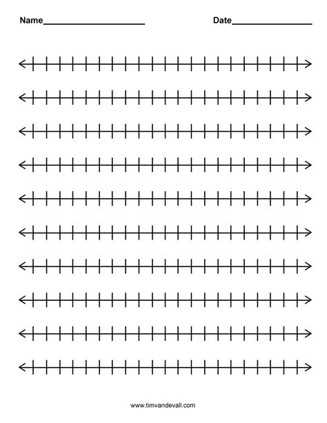 printable blank number line Number Line Worksheet, Open Number Line, Printable Number Line, Math Template, Line Template, Line Math, Free Printable Numbers, Number Lines, Eureka Math