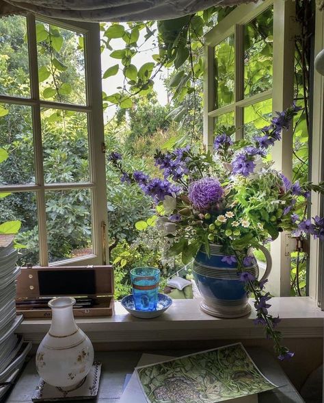 Elsie De Wolfe, Window Views, Cottage Aesthetic, Looking Out The Window, Dream Cottage, Cottage Life, Room With A View, English Country House, Window View