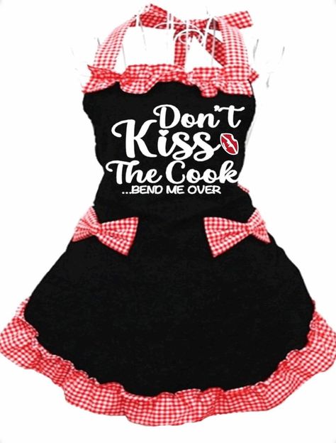 Custom Vintage Apron. Dont Kiss the Cook Bend Me Over Apron. - Etsy