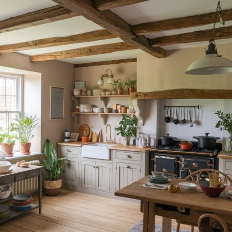 31 English Country Kitchen Ideas – The DIY Desire English Country Style Kitchen, English Manor Kitchen, Small Cottage Kitchen Inspiration, English Country Kitchen Ideas, English Kitchen Design, English Kitchen, English Country Kitchen, British Country Kitchen, European Country Kitchen