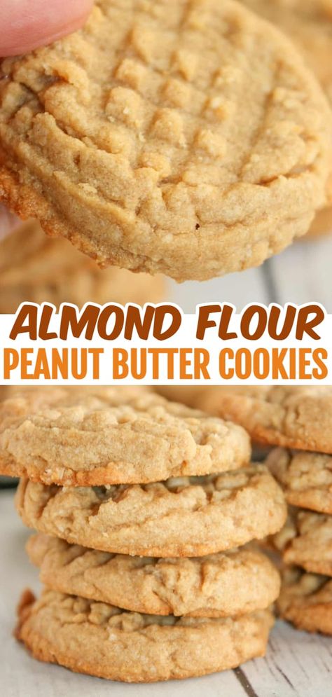 Almond Flour Peanut Butter Oatmeal Cookies, Best Gluten Free Peanut Butter Cookies, Gluten Free Cookies Made With Almond Flour, Gluten Free Cookie Recipes Almond Flour, Baked Goods With Almond Flour, Almond Flour Cookies Recipes Easy, Almond Peanut Butter Cookies, Easy Gluten Free Peanut Butter Cookies, Peanut Butter Gluten Free Cookies