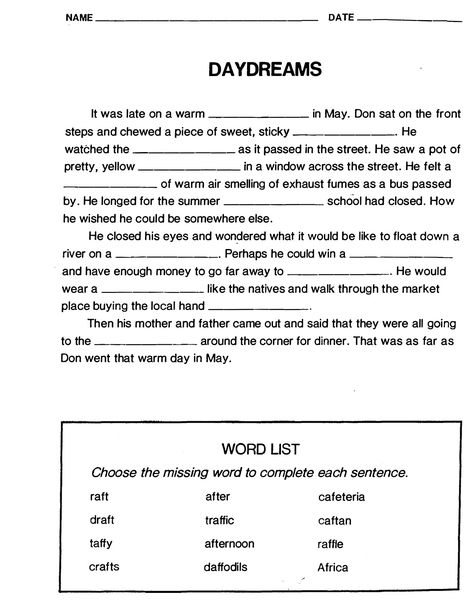 Cloze Passages For 2nd Grade, Recount Text, Activities Sheets, Reading Skills Worksheets, 4th Grade Reading Worksheets, Speaking Topics, Esl Materials, Cloze Passages, 2nd Grade Reading Worksheets