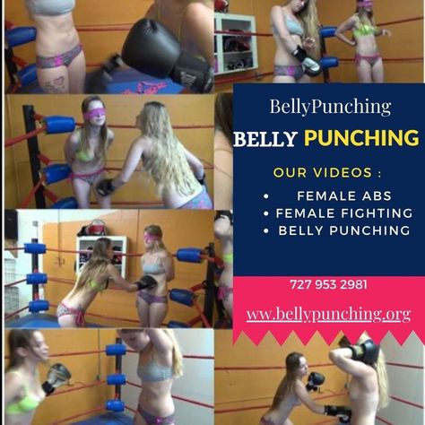 Belly Punching Abs Women, Video Clips, Beautiful Woman, High Quality