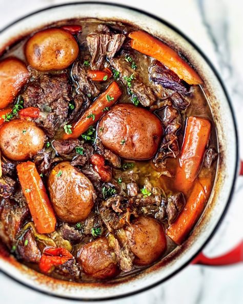 Asian Beef Stir Fry, Stars Soup, Braised Pot Roast, Potato Bisque, Good Red Wine, Cream Chocolate Cake, Goulash Recipe, Grainy Mustard, Beef Pot Roast