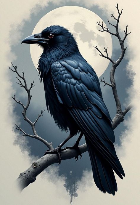 Crow Forearm Tattoo, Wolf And Raven Tattoo, Crow Tattoos, Raven Tattoos, Nevermore Raven, Crow Pictures, Two Ravens, Quoth The Raven Nevermore, Raven And Wolf