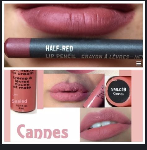 MAC half red liner + NYX Cannes lip cream Nyx Cannes Lip Liner, Mac Half Red Lip Liner, Nyx Cannes, Lip Combinations, Nyx Liner, Nyx Lip Liner, Drugstore Lips, Colour Season, Nyx Lip