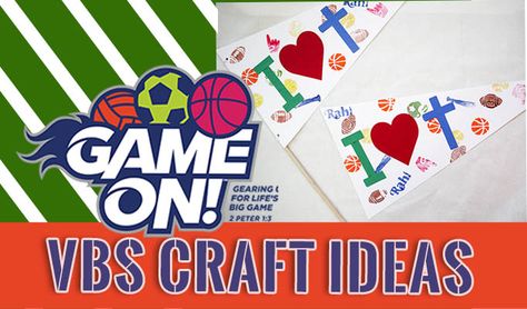 Vacation Bible School will be here before we know it. Last year our church did a space theme which was fun and easy to come up with plenty of craft ideas. However this year when I heard that the VBS theme was sports, it kinda threw me for a loop! We have three girls. One … Vbs Craft Ideas, Vacation Bible School Craft, Vbs Craft, Hero Crafts, Craft Museum, Vbs Themes, Bible School Crafts, Sport Craft, Vbs Crafts