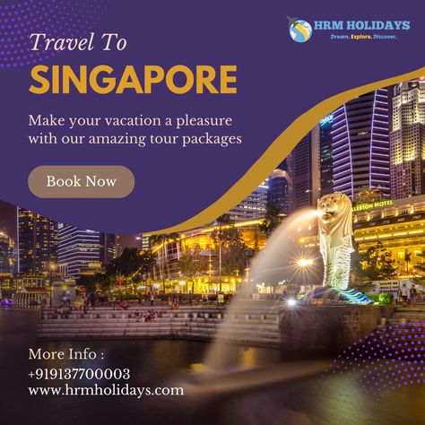 🌆✨ Travel to Singapore with HRM Holidays! 🛫🌟 Make your vacation a pleasure with our amazing tour packages to Singapore. Discover the vibrant cityscape, iconic landmarks, and cultural wonders. Let us take care of everything for an unforgettable experience! Contact us: 📞 +91 9137700003 📧 Info@hrmholidays.com 🌐 hrmholidays.com WhatsApp: +919137700003 #HRMHolidays #SingaporeTravel #ExploreSingapore #LuxuryVacation #Cityscape #TravelDeals #AdventureAwaits #IconicLandmarks #CulturalExperience #H... Singapore Tour Package, Holiday In Singapore, Singapore Tour, India Holidays, Visit Singapore, Singapore Travel, Travel Plan, Travel Packages, Cultural Experience